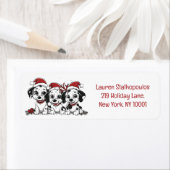 クリスマスダルマチアの犬 ラベル (インサイチュ)