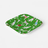クリスマスダルマチア紙プレート ペーパープレート (傾斜あり)