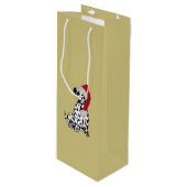 クリスマスダルマチア金ゴールド ワインギフトバッグ (正面アングル)