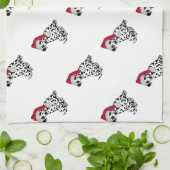 クリスマスダルマチア キッチンタオル (折り畳み)