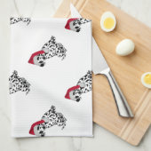 クリスマスダルマチア キッチンタオル (四つ折り)