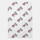 クリスマスダルマチア キッチンタオル (縦)