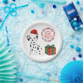 クリスマスダルマチア&ギフト紙プレート! ペーパープレート (パーティー)