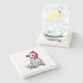 クリスマスダルマチア ストーンコースター (横)