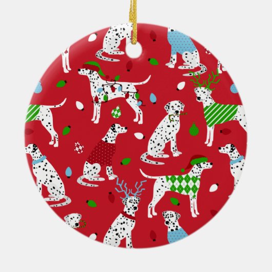 クリスマスダルマチア セラミックオーナメント (裏面)