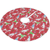 クリスマスダルマチア ブラッシュドポリエステルツリースカート (アングル)