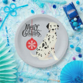 クリスマスダルマチア ペーパープレート (パーティー)