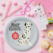 クリスマスダルマチア ペーパープレート (パーティー)