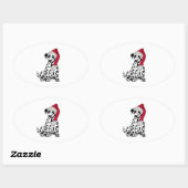 クリスマスダルマチア 楕円形シール (シート)