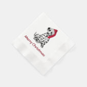 クリスマスダルマチア 縁ありカクテルナプキン (角)