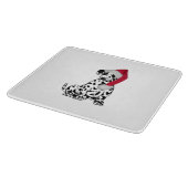 クリスマスダルマチガラス カッティングボード (角)