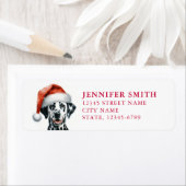 クリスマスダルマティアンドッグ差出人住所ラベル ラベル (インサイチュ)