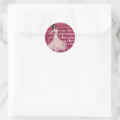 クリスマスダンサー – ホリデースタンプ ラウンドシール (バッグ)