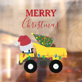 クリスマスダンプトラック建築トラック ウィンドウサイン (シート2)