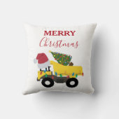 クリスマスダンプトラック建築トラック クッション (裏面)