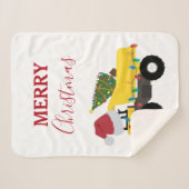 クリスマスダンプトラック建築トラック シェルパブランケット (正面(横))