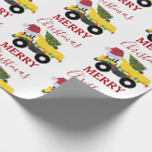 クリスマスダンプトラック建築トラック ラッピングペーパー (角)