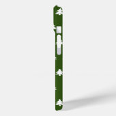 クリスマスダークグリーンとホワイトツリーパターン Case-Mate iPhoneケース (裏面 / 左)