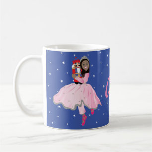クリスマスダークヘアバレリナクララ コーヒーマグカップ