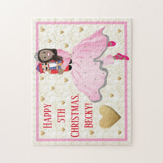 クリスマスダークヘアバレリナクララ ジグソーパズル (縦)