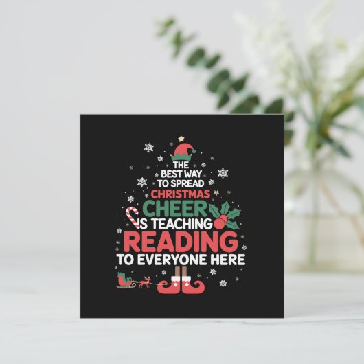 クリスマスチアを広める読書教師のエルフ シーズンカード (スタンド正面)
