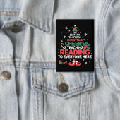クリスマスチアを広める読書教師のエルフ 缶バッジ (インサイチュ)
