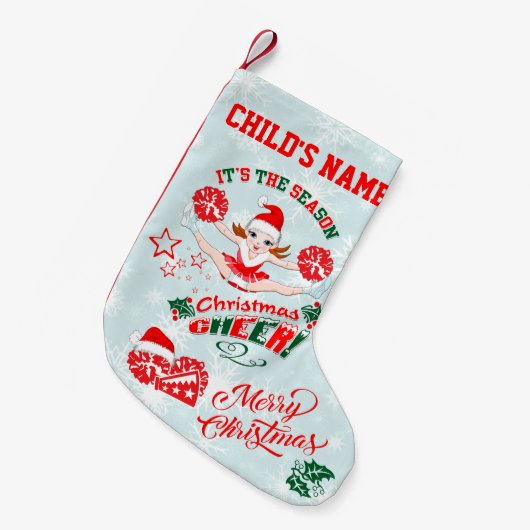 クリスマスチアリーダー スモールクリスマスストッキング (正面 (吊り時))