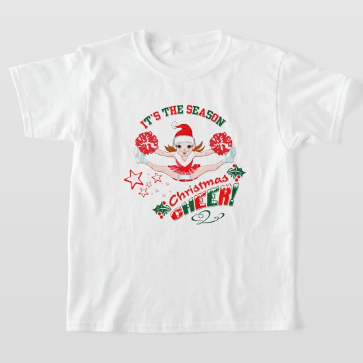 クリスマスチアリーダー Tシャツ (レイダウン)