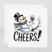 クリスマスチアーズ雪だるまキッチン ワイン キッチン シーズンカード (正面/裏面)
