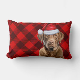 クリスマスチェサピークベイドッグフェスティバルプレイド ランバークッション