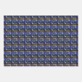 クリスマスチェスのピース – 雪片,クリスマスツリー ラッピングペーパーシート (正面)