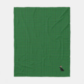 クリスマスチェックグリーンブラックラボホリデーおもしろい フリースブランケット (正面)