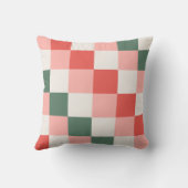 クリスマスチェックボードフェスティバルパターンデザイン クッション (裏面)