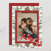 クリスマスチェリー フォト ホリデー コレクション シーズンカード (正面/裏面)