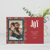 クリスマスチェリー ホリデー フォト カード (スタンド正面)