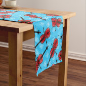 クリスマスチェロチェロミュージシャンパターン ショートテーブルランナー (インサイチュ)