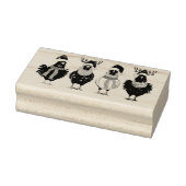 クリスマスチキンが光につかまる ラバースタンプ (スタンプ)