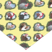 クリスマスチキンのハートリース ショートテーブルランナー (コーナー)