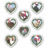 クリスマスチキンのハートリース シール (正面)