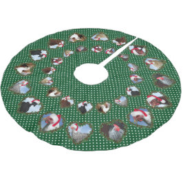 クリスマスチキンのハートリース ブラッシュドポリエステルツリースカート