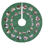 クリスマスチキンのハートリース ブラッシュドポリエステルツリースカート (正面)