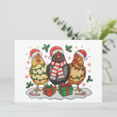 クリスマスチキンファームのX'masライト 家族の休暇 シーズンカード (スタンド正面)