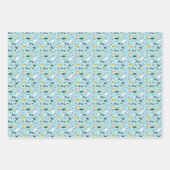 クリスマスチキンラッピング紙セット3枚 ラッピングペーパーシート (正面2)