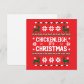 クリスマスチキンリー 笑えるクリスマス チキン シーズンカード (正面/裏面)