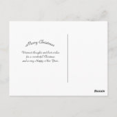 クリスマスチキン雪の水の色クリスマス ポストカード (裏面)