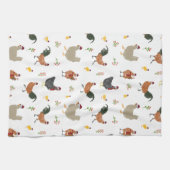 クリスマスチキン&チックパターン キッチンタオル (横)