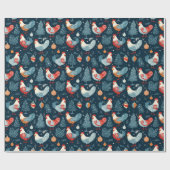 クリスマスチキン ラッピングペーパー (フラット)