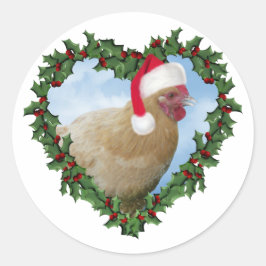 クリスマスチキン* Buff Orpington ラウンドシール