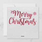 クリスマスチップムンクのグリーティングカード シーズンカード (裏面)