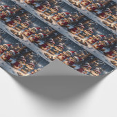 クリスマスチップムンクスラッピング紙 ラッピングペーパー (角)